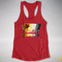 Bear Pride Grunge Exclamation Points Racerback Tank - Red